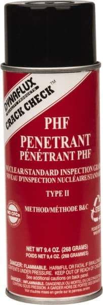 Dynaflux - Crack Detection NDT Penetrant - 9.4 Ounce Aerosol Can - Exact Tool & Supply