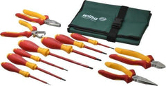 Wiha - 11 Piece Insulated Hand Tool Set - Comes in Canvas Pouch - Exact Tool & Supply