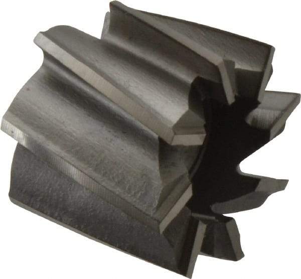Made in USA - 1-1/4" Diam, 1/2" Arbor Hole Diam, 1" Length of Cut, 8 Flute, High Speed Steel, Finisher Shell End Mill - Right Hand Cut, Right Hand Spiral Flute, Uncoated - Exact Tool & Supply