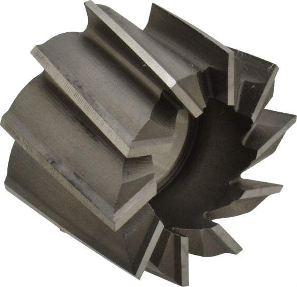 Made in USA - 2-1/4" Diam, 1" Arbor Hole Diam, 1-1/2" Length of Cut, 10 Flute, High Speed Steel, Finisher Shell End Mill - Right Hand Cut, Right Hand Spiral Flute, Uncoated - Exact Tool & Supply