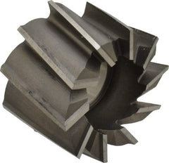 Made in USA - 2-1/4" Diam, 1" Arbor Hole Diam, 1-1/2" Length of Cut, 10 Flute, High Speed Steel, Finisher Shell End Mill - Right Hand Cut, Right Hand Spiral Flute, Uncoated - Exact Tool & Supply