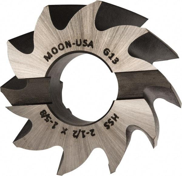 Made in USA - 2-1/2" Diam, 1" Arbor Hole Diam, 1-5/8" Length of Cut, 10 Flute, High Speed Steel, Finisher Shell End Mill - Right Hand Cut, Right Hand Spiral Flute, Uncoated - Exact Tool & Supply