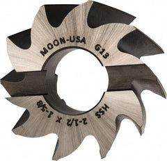 Made in USA - 2-1/2" Diam, 1" Arbor Hole Diam, 1-5/8" Length of Cut, 10 Flute, High Speed Steel, Finisher Shell End Mill - Right Hand Cut, Right Hand Spiral Flute, Uncoated - Exact Tool & Supply