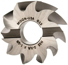 Made in USA - 2-3/4" Diam, 1" Arbor Hole Diam, 1-5/8" Length of Cut, 10 Flute, High Speed Steel, Finisher Shell End Mill - Right Hand Cut, Right Hand Spiral Flute, Uncoated - Exact Tool & Supply