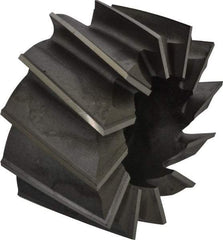 Made in USA - 3-1/2" Diam, 1-1/4" Arbor Hole Diam, 1-7/8" Length of Cut, 12 Flute, High Speed Steel, Finisher Shell End Mill - Right Hand Cut, Right Hand Spiral Flute, Uncoated - Exact Tool & Supply