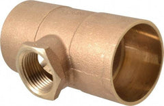 NIBCO - 2 x 2 x 1" Cast Copper Pipe Tee - C x C x F, Pressure Fitting - Exact Tool & Supply