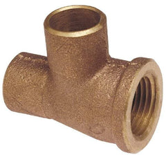 NIBCO - 2 x 3/4 x 2" Cast Copper Pipe Tee - C x F x C, Pressure Fitting - Exact Tool & Supply