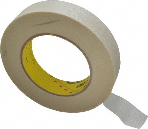 3M - 60 Yd Long x 1" Wide, Series 361, White Silicone Glass Cloth Tape - 7.5 mil Thick, 182 Lb/In Tensile Strength - Exact Tool & Supply