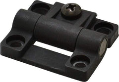 80/20 Inc. - 1.69" Long x 1.44" Wide x 1/2" Thick, Adjustable Hinge - Black Acetal - Exact Tool & Supply