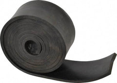 Made in USA - 3/16" Thick x 2" Wide x 60" Long, Buna-N Rubber Strip - Stock Length, 70 Shore A Durometer, 800 to 1,000 psi Tensile Strength, -20 to 170°F, Black - Exact Tool & Supply