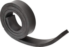 Made in USA - 1/2" Thick x 2" Wide x 60" Long, Buna-N Rubber Strip - Stock Length, 70 Shore A Durometer, 800 to 1,000 psi Tensile Strength, -20 to 170°F, Black - Exact Tool & Supply