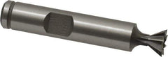 Made in USA - 3/8" Diam x 3/16" Width of Cut, 60° Included Angle, Cobalt Dovetail Cutter - 3/8" Shank Diam, 2-1/8" Overall Length, Weldon Flat, Uncoated - Exact Tool & Supply