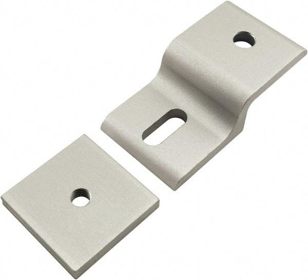 80/20 Inc. - 40mm Wide, Open Shelving Accessory/Component - Aluminum, Clear Anodized Finish, 77mm Long, Use with 40 Series & Bolt Kits 75-3422 & 13-8320 - Exact Tool & Supply