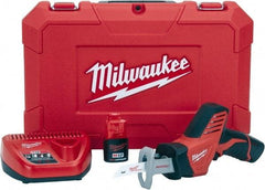 Milwaukee Tool - 12V, 0 to 3,000 SPM, Cordless Reciprocating Saw - 1/2" Stroke Length, 11" Saw Length, Lithium-Ion Batteries Included - Exact Tool & Supply