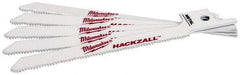 Milwaukee Tool - 3-1/2" Long x 5/16" Thick, Bi-Metal Reciprocating Saw Blade - Scroll Profile, 24 TPI, Toothed Edge, Universal Shank - Exact Tool & Supply