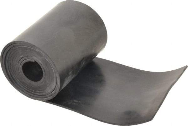 Made in USA - 3/32" Thick x 4" Wide x 60" Long, Neoprene Rubber Strip - Stock Length, 70 Shore A Durometer, 1,000 to 1,200 psi Tensile Strength, -40 to 212°F, Black - Exact Tool & Supply