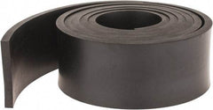 Made in USA - 1/4" Thick x 2" Wide x 60" Long, Neoprene Rubber Strip - Stock Length, 70 Shore A Durometer, 1,000 to 1,200 psi Tensile Strength, -40 to 212°F, Black - Exact Tool & Supply