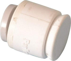 Parker - 3/8" Outside Diam, Polypropylene Push-to-Connect Tube Cap - 150 Max psi, Tan - Exact Tool & Supply