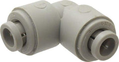 Parker - 5/16" Outside Diam, Acetal Push-to-Connect Tube Union Elbow - 300 Max psi, Tan - Exact Tool & Supply