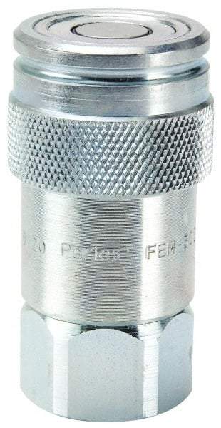 Parker - 3/4-16 SAE Steel Hydraulic Hose Female Straight Thread Nipple - 3,625 psi - Exact Tool & Supply