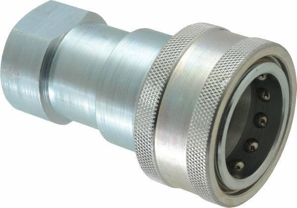 Parker - 1 NPTF Steel Hydraulic Hose Female Pipe Thread Coupler - 2,000 psi - Exact Tool & Supply