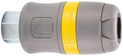 Parker - 1/2 Female NPTF Industrial Pneumatic Hose Coupler - Polyamide, 3/8" Body Diam - Exact Tool & Supply