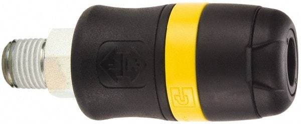 Parker - 1/2 Male NPTF Industrial Pneumatic Hose Coupler - Polyamide, 1/2" Body Diam - Exact Tool & Supply