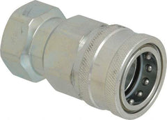 Parker - 3/4 NPTF Steel Hydraulic Hose Female Pipe Thread Coupler - 4,000 psi - Exact Tool & Supply
