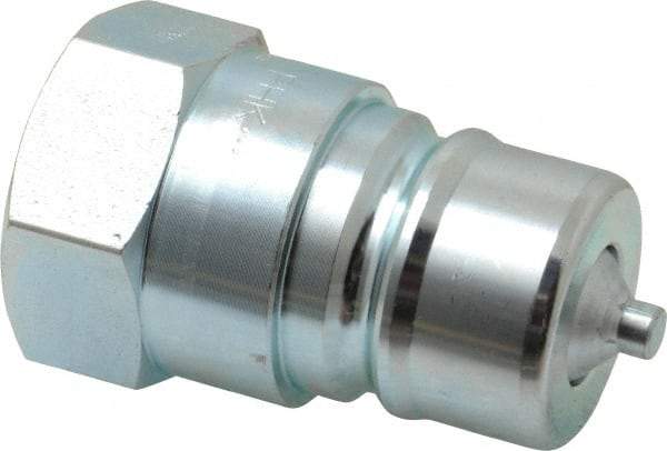 Parker - 3/4 NPTF Steel Hydraulic Hose Female Pipe Thread Nipple - 4,000 psi - Exact Tool & Supply