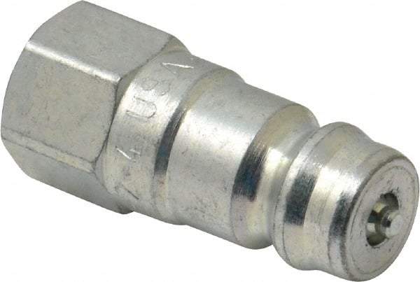 Parker - 1/8 NPTF Steel Hydraulic Hose Female Pipe Thread Nipple - 5,000 psi - Exact Tool & Supply
