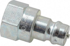Parker - 1/4 NPTF Steel Hydraulic Hose Female Pipe Thread Nipple - 5,000 psi - Exact Tool & Supply