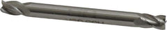 Made in USA - 3/16", 9/32" LOC, 3/16" Shank Diam, 2" OAL, 4 Flute, High Speed Steel Square End Mill - Double End, Uncoated - Exact Tool & Supply