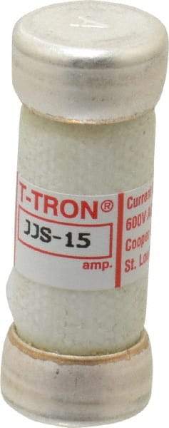 Cooper Bussmann - 600 VAC, 15 Amp, Fast-Acting General Purpose Fuse - Fuse Holder Mount, 1-1/2" OAL, 200 at AC (RMS) kA Rating, 9/16" Diam - Exact Tool & Supply