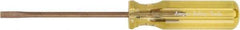 Ampco - 170mm OAL Nonsparking Slotted Screwdriver - 80mm Blade Length, Straight Shank, Acetate Handle - Exact Tool & Supply