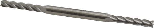 Made in USA - 5/32", 7/8" LOC, 3/16" Shank Diam, 3-1/4" OAL, 4 Flute, High Speed Steel Square End Mill - Double End, Uncoated - Exact Tool & Supply