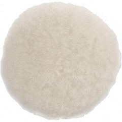 Dynabrade - 5" Diam Sheepskin Wool Bonnet Pad - Hook & Loop Attachment - Exact Tool & Supply