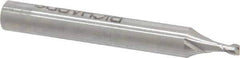 Made in USA - 0.07", 0.105" LOC, 3/16" Shank Diam, 1-1/2" OAL, 2 Flute, High Speed Steel Square End Mill - Single End, Uncoated, Centercutting - Exact Tool & Supply