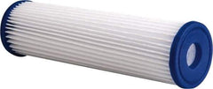 Pentair - 2-5/8" OD, 30µ, Non-Woven Polyester Pleated Cartridge Filter - 9-3/4" Long, Reduces Sediments - Exact Tool & Supply