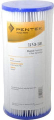 Pentair - 4-1/2" OD, 30µ, Non-Woven Polyester Pleated Cartridge Filter - 9-3/4" Long, Reduces Sediments - Exact Tool & Supply