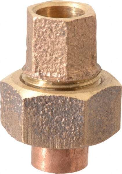 NIBCO - 1/4" Cast Copper Pipe Union - C x C, Pressure Fitting - Exact Tool & Supply