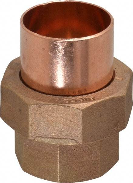 NIBCO - 1-1/2" Cast Copper Pipe Union - C x C, Pressure Fitting - Exact Tool & Supply