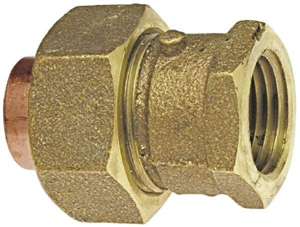 NIBCO - 1/4" Cast Copper Pipe Union - C x F, Pressure Fitting - Exact Tool & Supply
