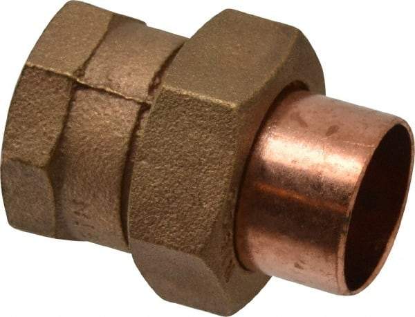 NIBCO - 1" Cast Copper Pipe Union - C x F, Pressure Fitting - Exact Tool & Supply
