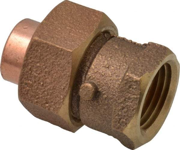 NIBCO - 1/2" Cast Copper Pipe Union - C x F, Pressure Fitting - Exact Tool & Supply