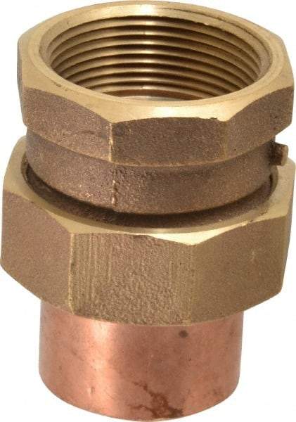 NIBCO - 1-1/2" Cast Copper Pipe Union - C x F, Pressure Fitting - Exact Tool & Supply