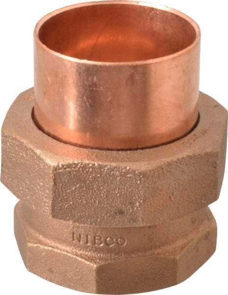 NIBCO - 2" Cast Copper Pipe Union - C x F, Pressure Fitting - Exact Tool & Supply