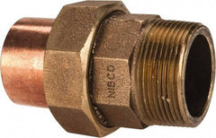 NIBCO - 1-1/2" Cast Copper Pipe Union - C X M, Pressure Fitting - Exact Tool & Supply