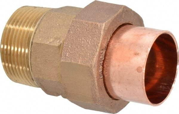 NIBCO - 1-1/4" Cast Copper Pipe Union - C X M, Pressure Fitting - Exact Tool & Supply