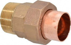 NIBCO - 1-1/4" Cast Copper Pipe Union - C X M, Pressure Fitting - Exact Tool & Supply