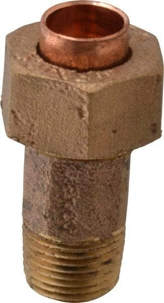 NIBCO - 3/8" Cast Copper Pipe Union - C X M, Pressure Fitting - Exact Tool & Supply